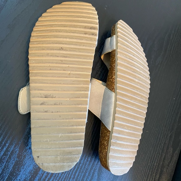 Bjorndal Womens Toe Loop Cork Footbed Sandals Buckle Slide, Gray Brown SZ 10 - Picture 10 of 10